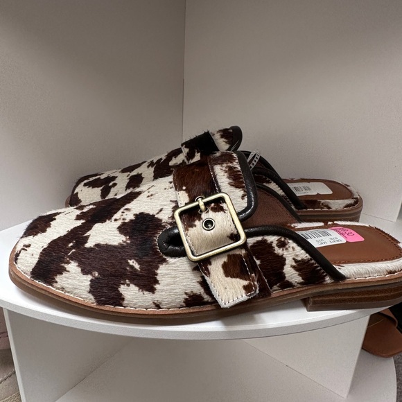 Donald J. Pliner Brown & White Cowhide Slip-On Mule - Picture 4 of 4